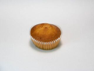 chocolate muffin on a plate