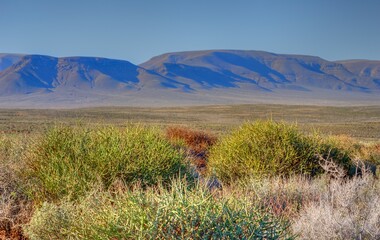VIEW OF THE TANKA KAROO from the slopes of Elandsberg in the Tankwa Karoo national Park. 