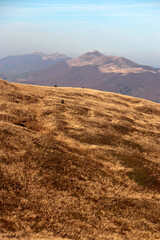 Landscape of mountain peaks, Bieszczady Mountains