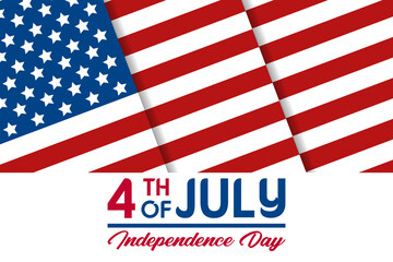 Independence Day in the United States. Fourth of July. Poster, template, greeting card, banner, background design. 