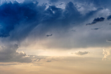 Thunder sky at sunset