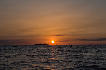 summer sunset at the beach