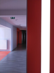 corridor couloir, architecture art light colors doors residence work 
