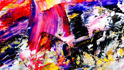 Colorful abstract background wallpaper. Modern motif visual art.  Mixtures of oil paint. Trendy...