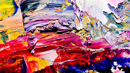 Colorful abstract background wallpaper. Modern motif visual art.  Mixtures of oil paint. Trendy...