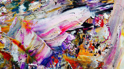 Colorful abstract background wallpaper. Modern motif visual art.  Mixtures of oil paint. Trendy...