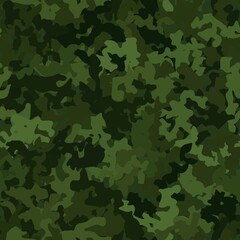 Fototapeta premium Camouflage pattern background. Classic clothing style masking camo repeat print