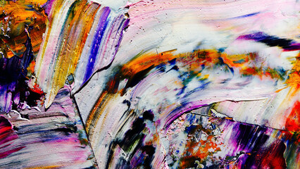 Colorful abstract background wallpaper. Modern motif visual art.  Mixtures of oil paint. Trendy...