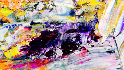 Colorful abstract background wallpaper. Modern motif visual art.  Mixtures of oil paint. Trendy...