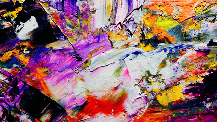 Colorful abstract background wallpaper. Modern motif visual art.  Mixtures of oil paint. Trendy...