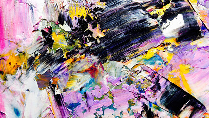 Colorful abstract background wallpaper. Modern motif visual art.  Mixtures of oil paint. Trendy...