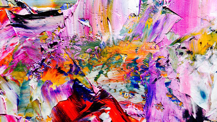 Colorful abstract background wallpaper. Modern motif visual art.  Mixtures of oil paint. Trendy...