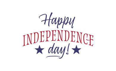 Naklejka na ściany i meble Independence Day lettering design. 4th of July vector illustration. United States national celebration.