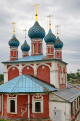 Fototapeta na wymiar Kazan church (Kazanskaya church, 1758). Tutayev, Yaroslavl Oblast, Russia.