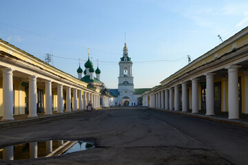 Gostiny Dvor (Krasnye ryady) is the best preserved complex of provincial trading arcades  in the country. Kostroma town, Kostroma Oblast, Russia.