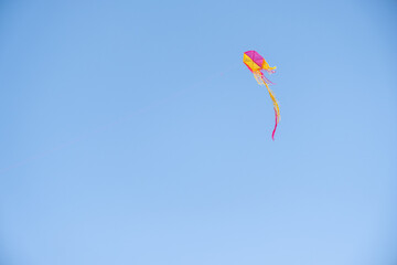 Colorful kite flying in the sky