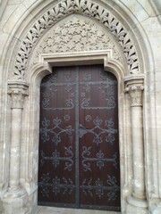 Beautifully carved doors in Budapest.