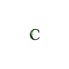 chameleon logo initial C vector illustration template
