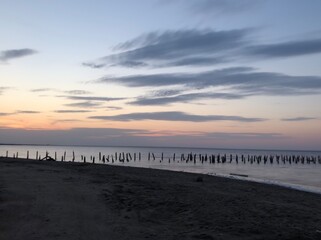 Fototapeta premium sunset over the beach