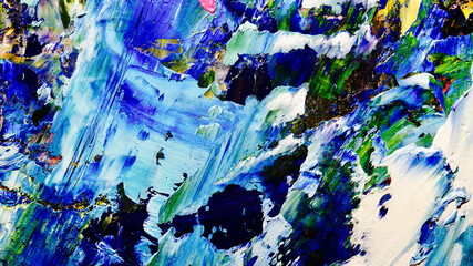Colorful abstract background wallpaper. Modern motif visual art.  Mixtures of oil paint. Trendy...