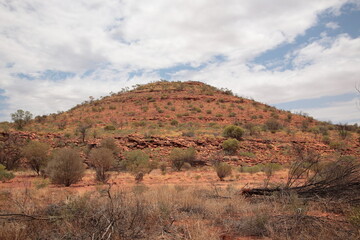 Landscape of kings canyon in outback central Australia