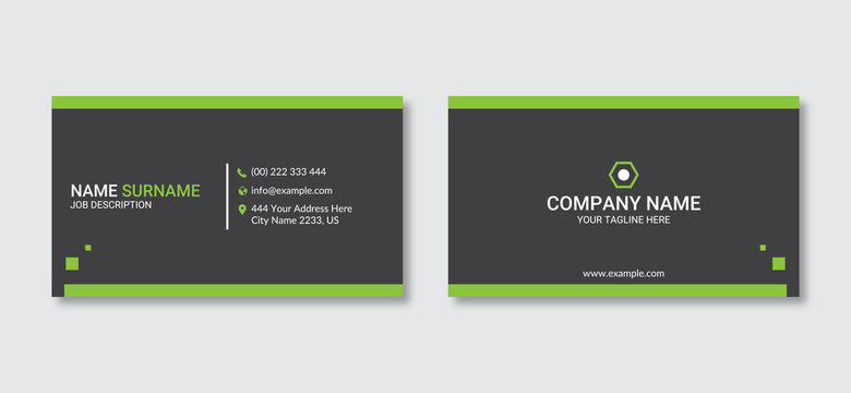 Modern Minimalist Business card template print ready