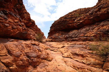 Landscape of kings canyon in outback central Australia