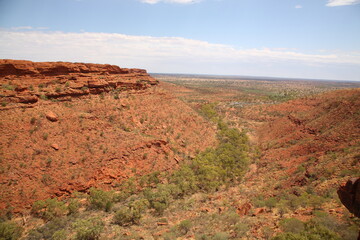 Landscape of kings canyon in outback central Australia