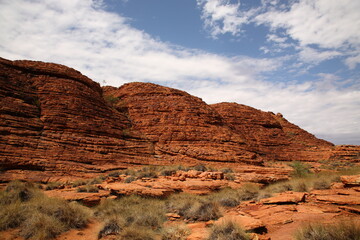 Landscape of kings canyon in outback central Australia