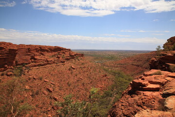 Landscape of kings canyon in outback central Australia