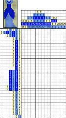 Japanese crossword. Colorful. Paint by number puzzle. Education game for children. Blue gown