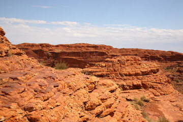 Landscape of kings canyon in outback central Australia