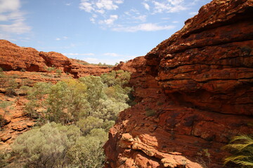 Landscape of kings canyon in outback central Australia
