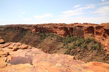 Landscape of kings canyon in outback central Australia