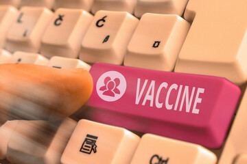 Handwriting text Vaccine. Conceptual photo preparation of killed microorganisms or living...