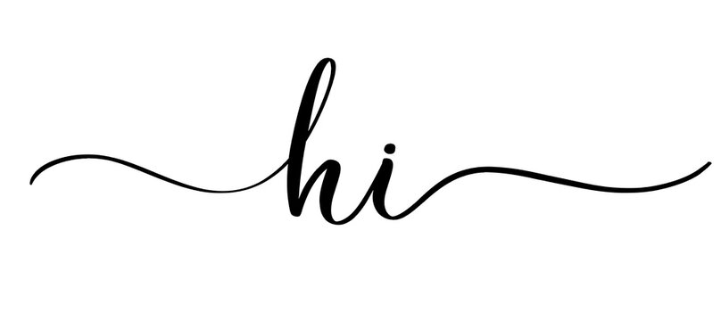 All About Details Hello 70 Cursive Banner Green 