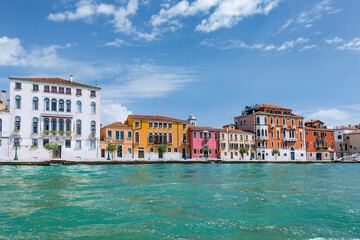 Fototapeta na wymiar Venice. Vacation in Italy. Panoramic view of Venice from the Grand Canal.