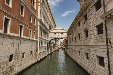 Fototapeta na wymiar Venice canals, characteristic view of the island, daytime, horizontal orientation