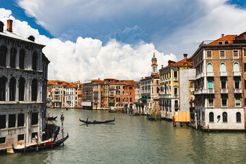 Venice canals, characteristic view of the island, daytime, horizontal orientation