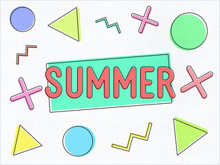 Summer - colorful abstract geometric background