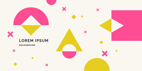 Abstract geometric background. Sports poster with geometric figures.