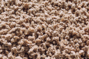 Crystal roses of the desert. How salt flowers are formed in the Sahara. Texture and background of natural material.
