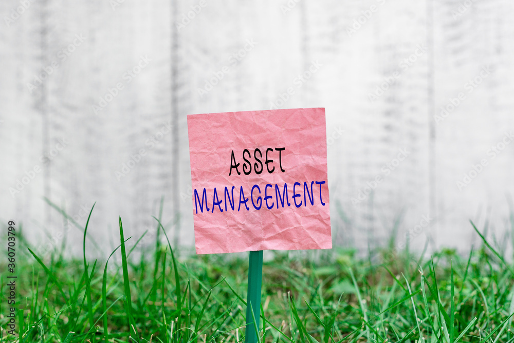 Poster conceptual hand writing showing asset management. concept meaning precise handling of resources for 
