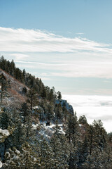 mountain landscape with snow