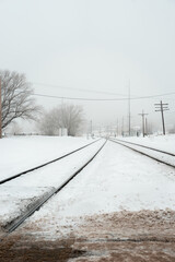 railway in winter