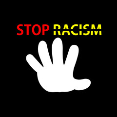slogan stop racism vector illustration