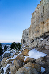 pulpit rock open space in winter