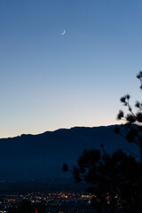 sunset over the city