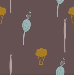 seamless pattern with autumn leaves