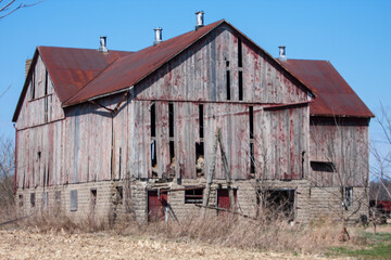 Old dilapidated barn
